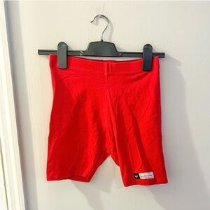 Melody Ehsani bike shorts, red, size small